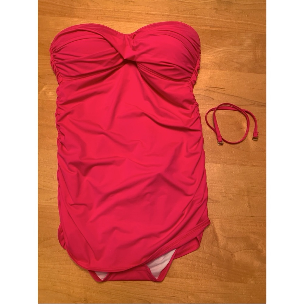 Tommy Bahama Hot Pink One Piece Bathing Swim Suit size 16